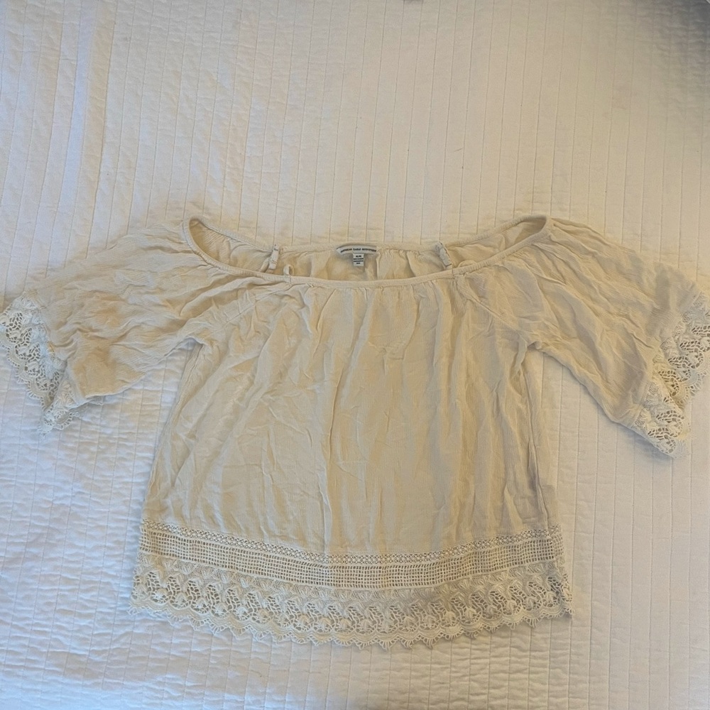 Boho top with lace detailing!